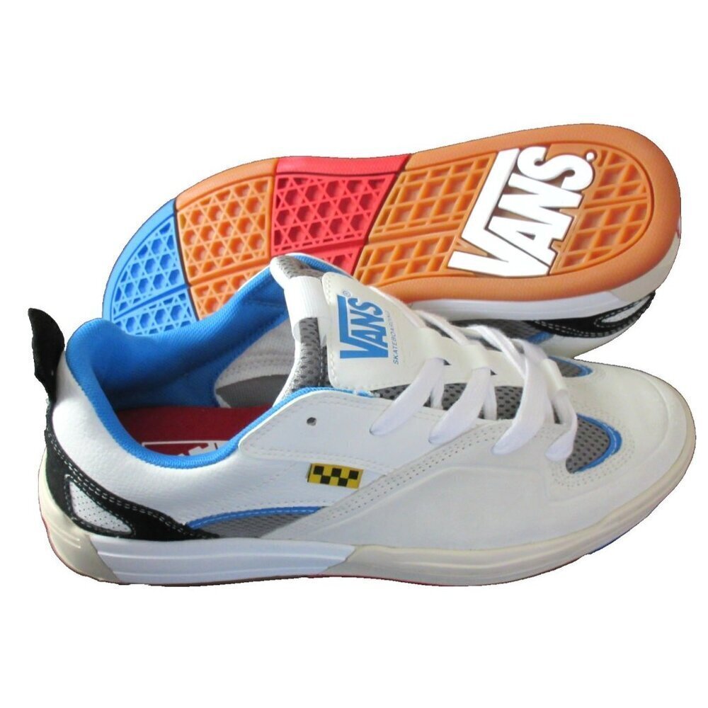 Vans Men's Skate Mixxa Suede Leather Mesh Shoes Athletic White Multi sizes NIB